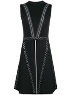Versace Jeans Stitch-detail Sleeveless Dress - Black
