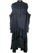 Natasha Zinko Cold-shoulder Kaftan Dress, Women's, Size: 42, Black, Silk