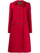 Dolce & Gabbana Double Breasted Midi Coat - Red