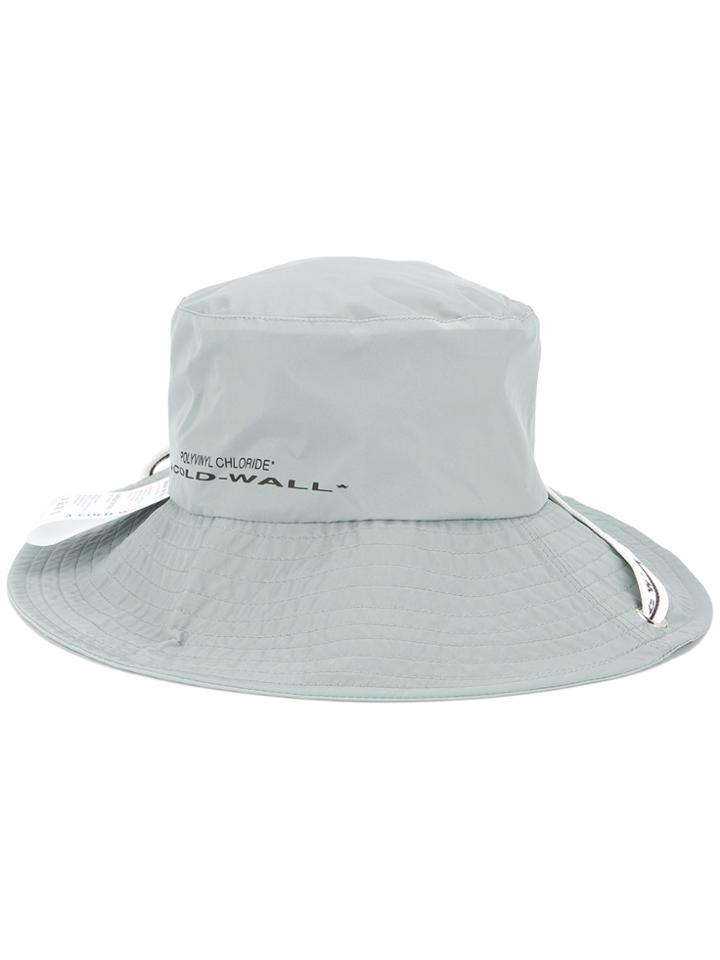 A-cold-wall* Logo Print Bucket Hat - Grey