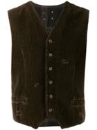 Dolce & Gabbana Pre-owned 1990's Checked Panel Buttoned Vest - Brown
