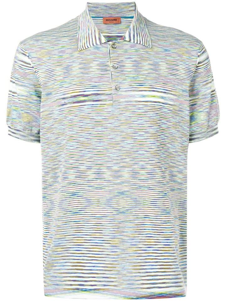 Missoni Striped Short-sleeve Polo Top - Multicolour