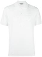Alexander Mcqueen Badge Applique Polo Shirt, Men's, Size: Large, White, Cotton