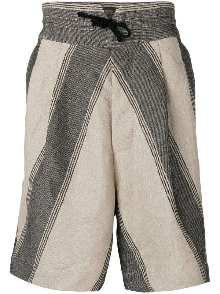 Vivienne Westwood Man Drawstring Shorts, Men's, Size: 44, Nude/neutrals, Cotton/linen/flax/coconut