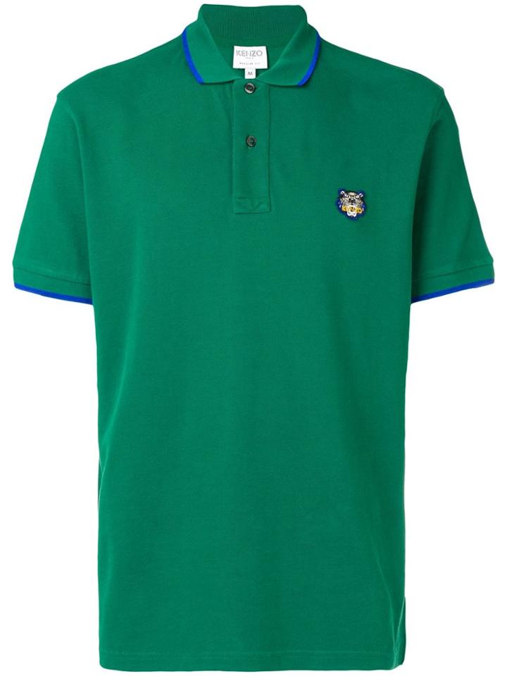 Kenzo Embroidered Tiger Polo Shirt - Green