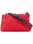 Bottega Veneta Woven Detail Shoulder Bag - Red