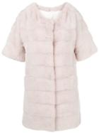 Simonetta Ravizza Dari Short Sleeve Panel Coat - Pink
