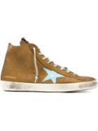 Golden Goose Deluxe Brand Francy Hi-top Sneakers, Men's, Size: 43, Green, Suede/rubber/leather/cotton