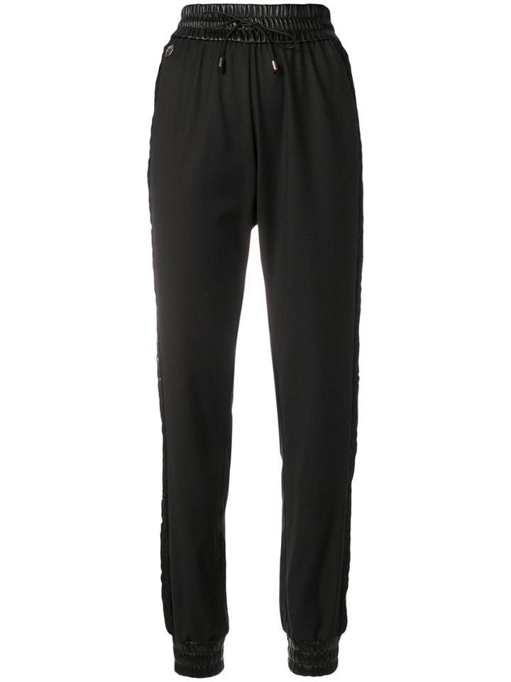 Philipp Plein Lace Detail Trousers - Black