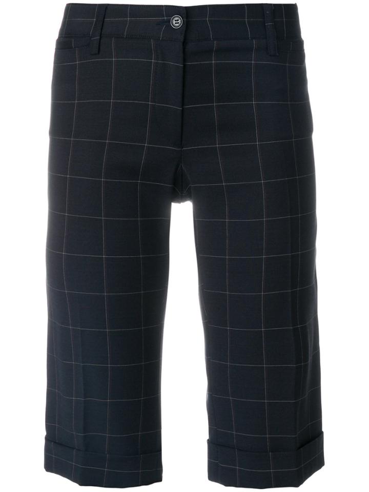 Dolce & Gabbana Vintage Windowpane Check Shorts - Blue