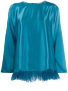 Semicouture Feather Detail Top - Blue