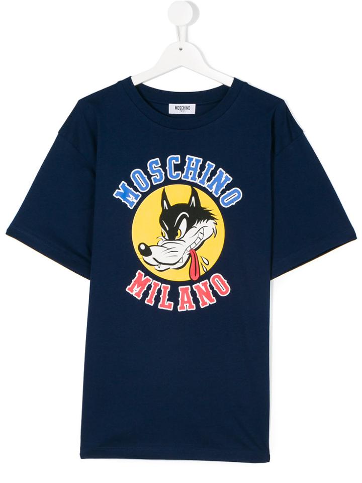 Moschino Kids Cartoon Print T-shirt - Blue