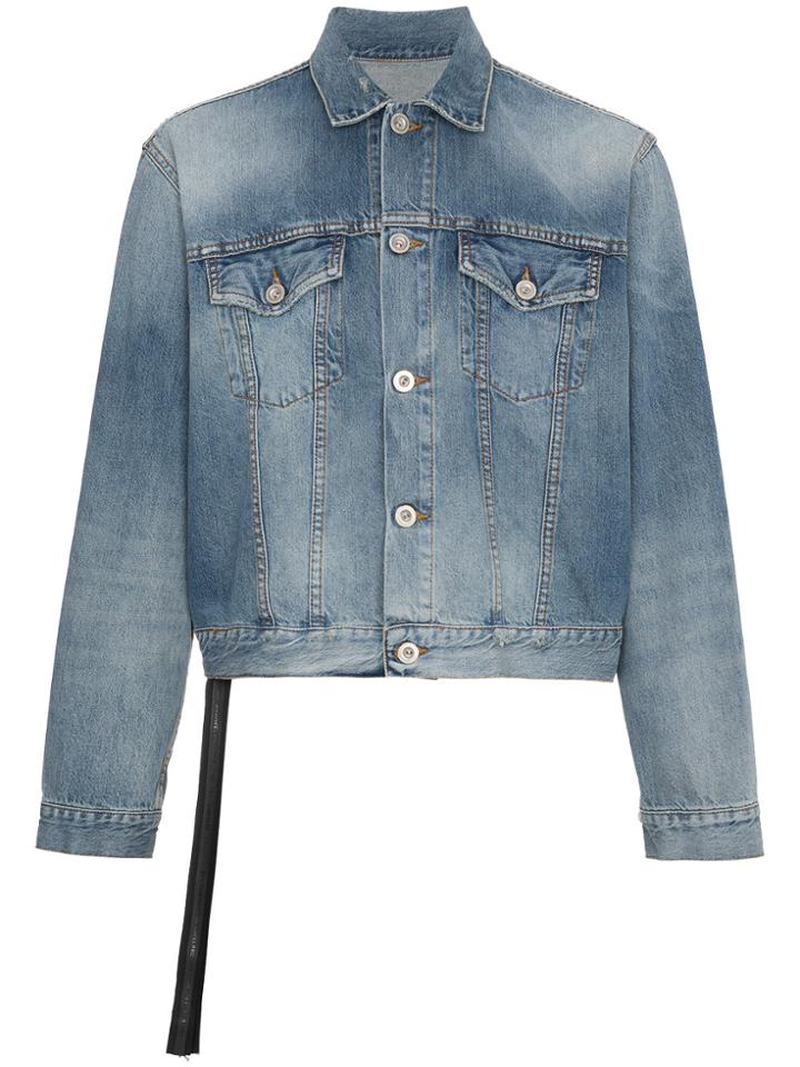 Unravel Project Unravel Snake Print Denim Jacket - Blue