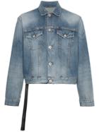 Unravel Project Unravel Snake Print Denim Jacket - Blue