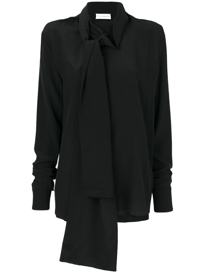Faith Connexion Tie Neck Blouse - Black