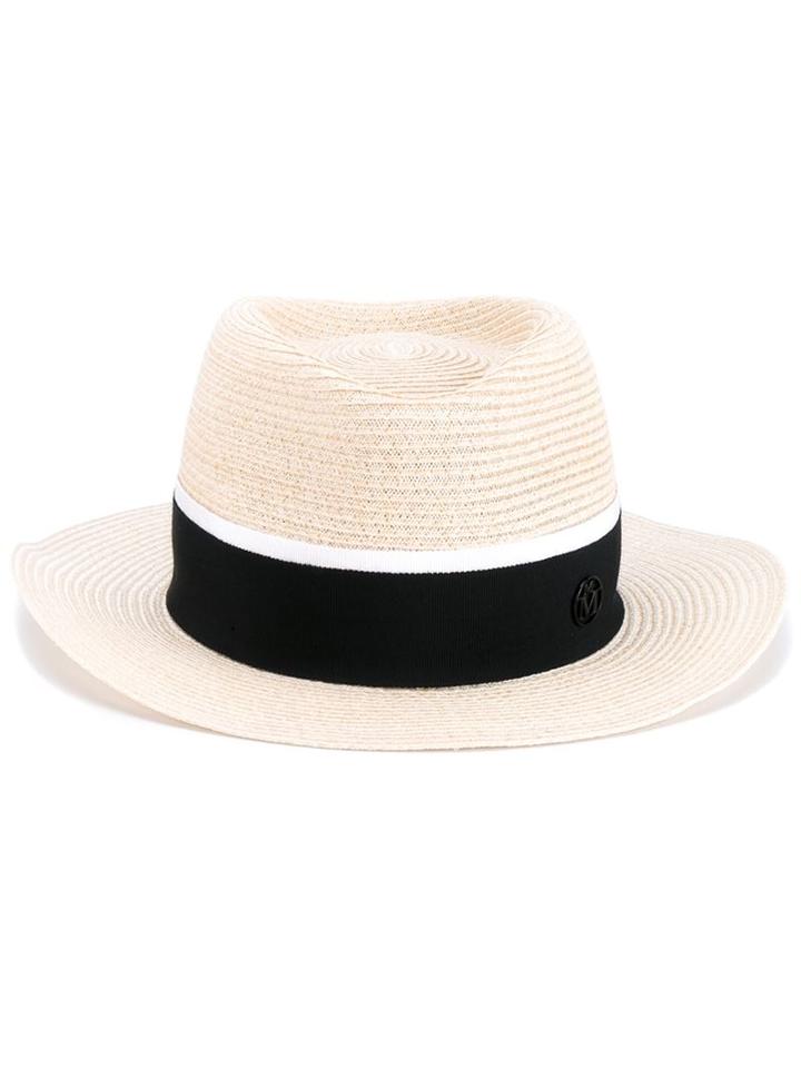 Maison Michel Andre Straw Hat, Women's, Size: S, Nude/neutrals, Straw/cotton