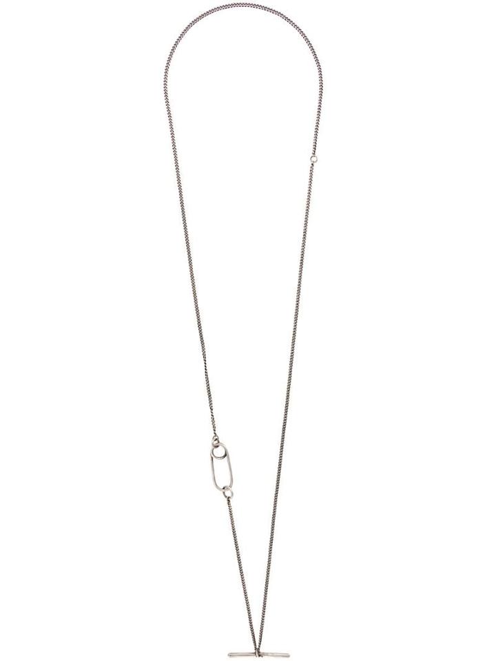 Werkstatt:münchen Safety Pin Pendant Necklace - Silver