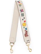 Anya Hindmarch Allover Stickers Shoulder Strap, Women's, White, Leather