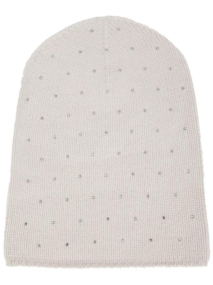 Warm-me 'aron' Rhinestone Beanie, Women's, Grey, Cashmere