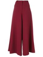 Vivetta - Cropped Flared Trousers - Women - Cotton/polyester/spandex/elastane/viscose - 42, Pink/purple, Cotton/polyester/spandex/elastane/viscose