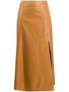 Salvatore Ferragamo Side Slit A-line Skirt - Neutrals