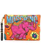 Moschino Crowned Elephant Clutch, Women's, Polyester