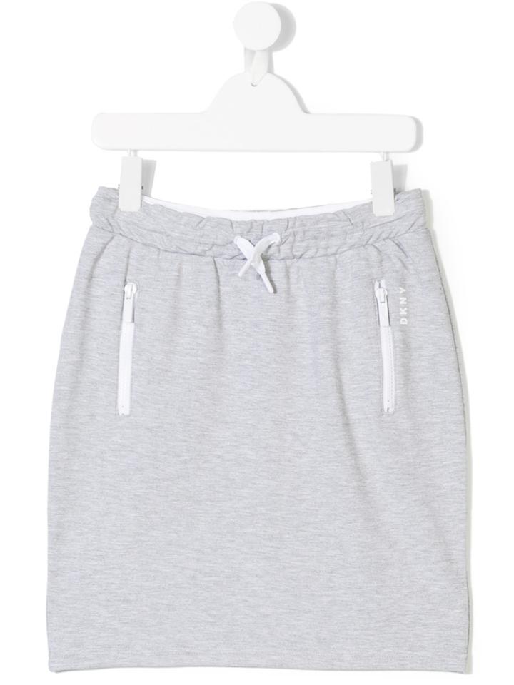 Dkny Kids Drawstring Waist Skirt - Grey