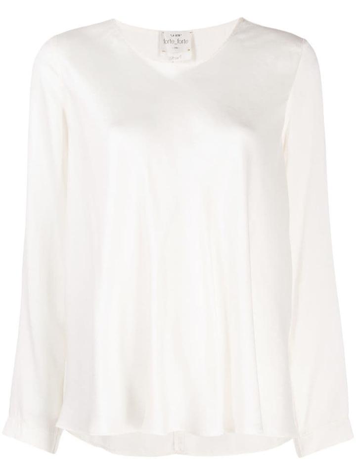Forte Forte Round Neck Blouse - White
