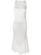 Barbara Casasola Flared Hem Midi Dress - White