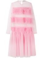 Anna K - Sheer Panel Dress - Women - Polyester - S, Pink/purple, Polyester