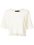 Daniel Patrick - Crop Waffle T-shirt - Women - Cotton - M, White, Cotton