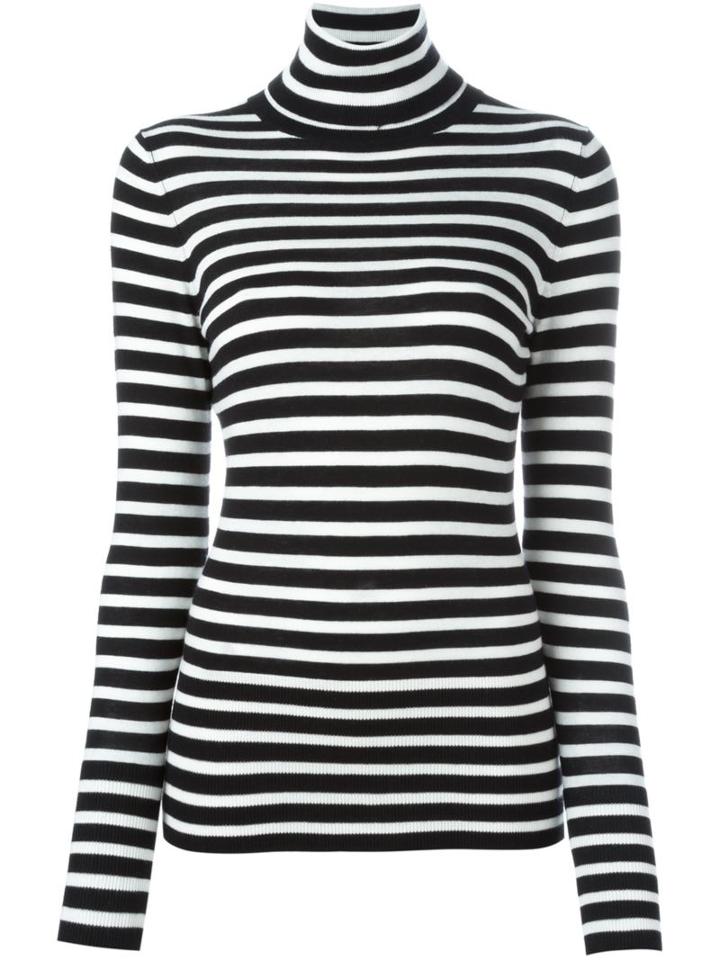 Steffen Schraut Roll Neck Striped Jumper, Women's, Size: 38, Black, Polyamide/polyester/viscose/cashmere