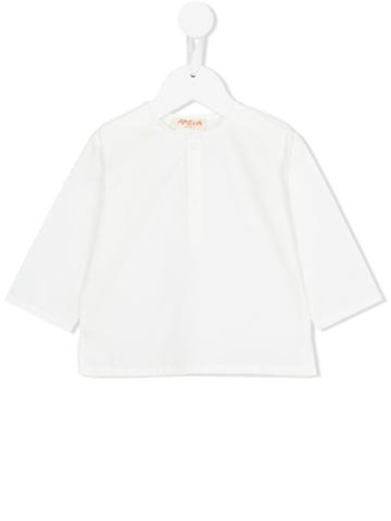 Amelia Milano - Henley T-shirt - Kids - Cotton - 6-9 Mth, White
