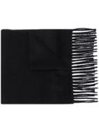Filippa-k Fine Knit Frayed Edge Scarf - Black