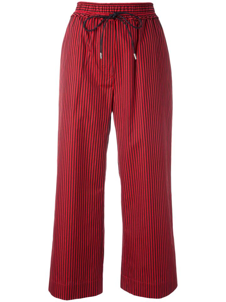 3.1 Phillip Lim Striped Cropped Trousers - Red