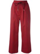 3.1 Phillip Lim Striped Cropped Trousers - Red