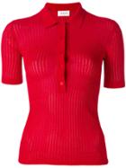 Wood Wood Ribbed Polo Shirt - Red