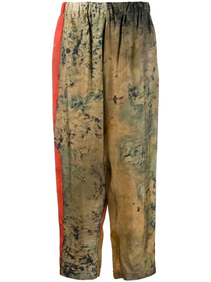 Uma Wang Metallic Palazzo Trousers - Neutrals