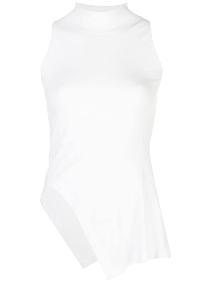 Rosetta Getty Sleeveless Panelled Turtle Neck Top - White