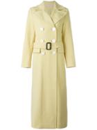 Marni Long Double Breasted Coat, Women's, Size: 40, Yellow/orange, Cotton/polyamide/spandex/elastane