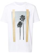 Palm Angels Palm Tree Print T-shirt, Men's, Size: Large, White, Cotton