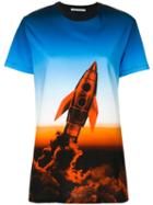 Marco De Vincenzo - Rocket Print T-shirt - Women - Cotton - 42, Blue, Cotton