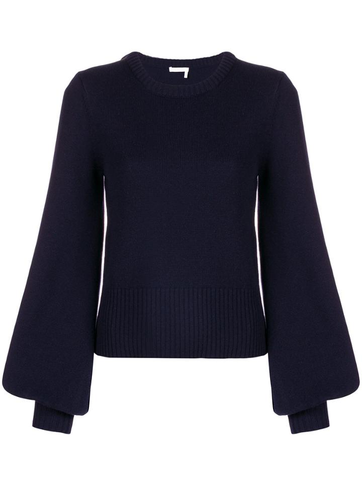 Chloé Puff-sleeve Sweater - Blue