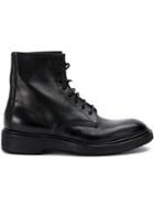 Premiata Lace-up Army Boots - Black