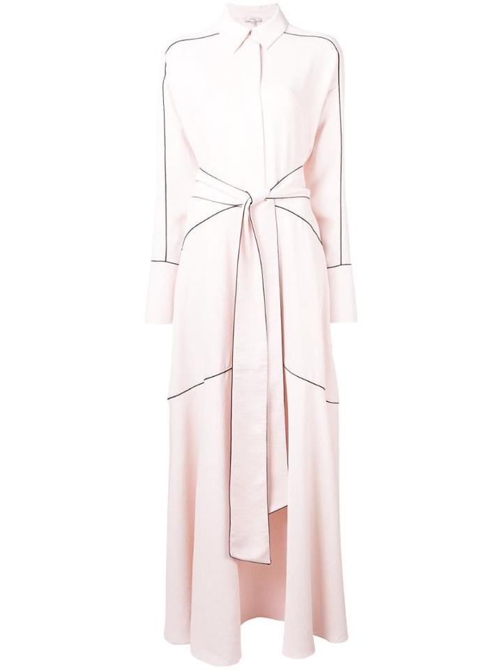 Layeur Tie-detail Long Dress - Pink