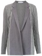 Mara Mac Panelled Knit Cardigan - Grey