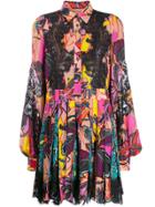 Antonio Berardi Floral-print Shirt Dress - Black