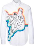 Iceberg - Superman Print Shirt - Men - Cotton - M, White, Cotton