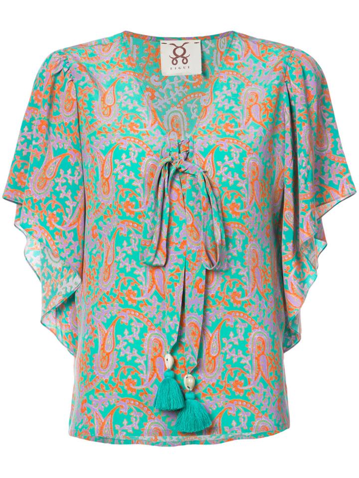 Figue Lena Paisley-print Blouse - Green