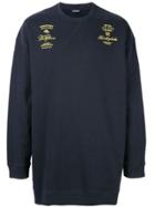 Raf Simons Embroidered Statement Sweatshirt - Blue